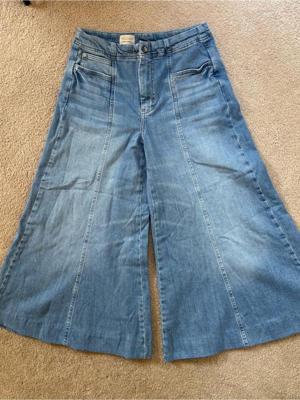 Anthropologie - Pilcro Mid-Rise Wide-Leg Crop Jeans, SZ 28, NWOT - SO CUTE ON! - Picture 4 of 6